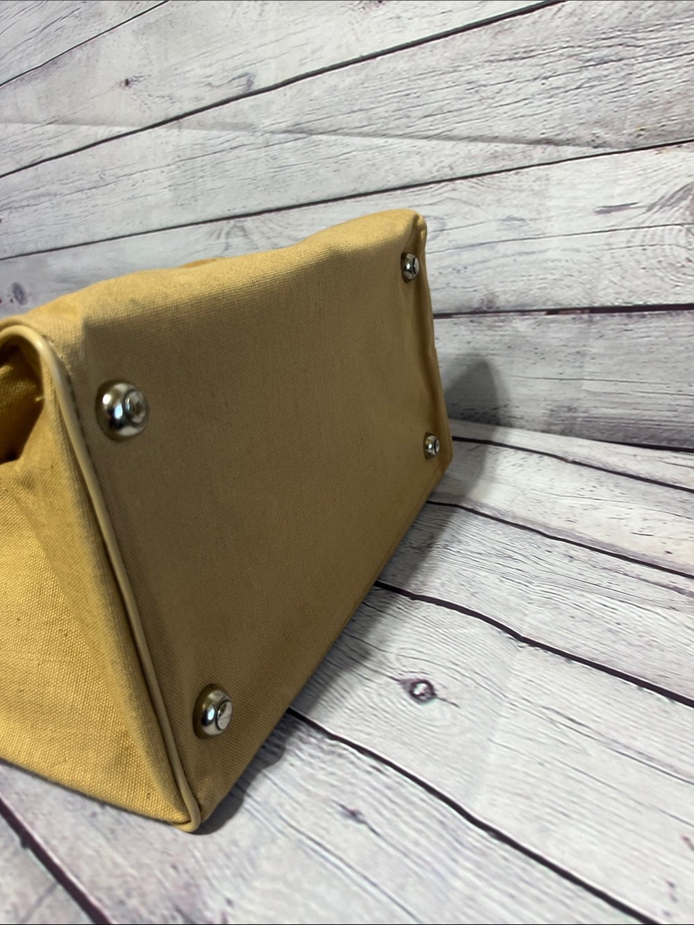 Tan Canvas Travel Tote Bag - Picture 3 of 9